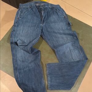 Vintage Polo Ralph Lauren Wyatt Carpenter Loose Fit Straight Leg Zip Fly Jeans